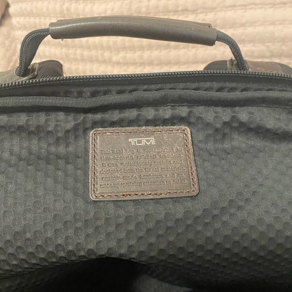 TUMI Charcoal Men's Backpack with Leather detail - Picture 5 of 16